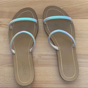 J.Crew Holographic Slides, size 7